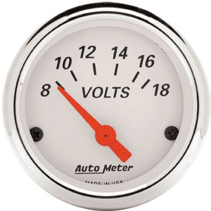 Voltmeter Ziffernblatt weiss