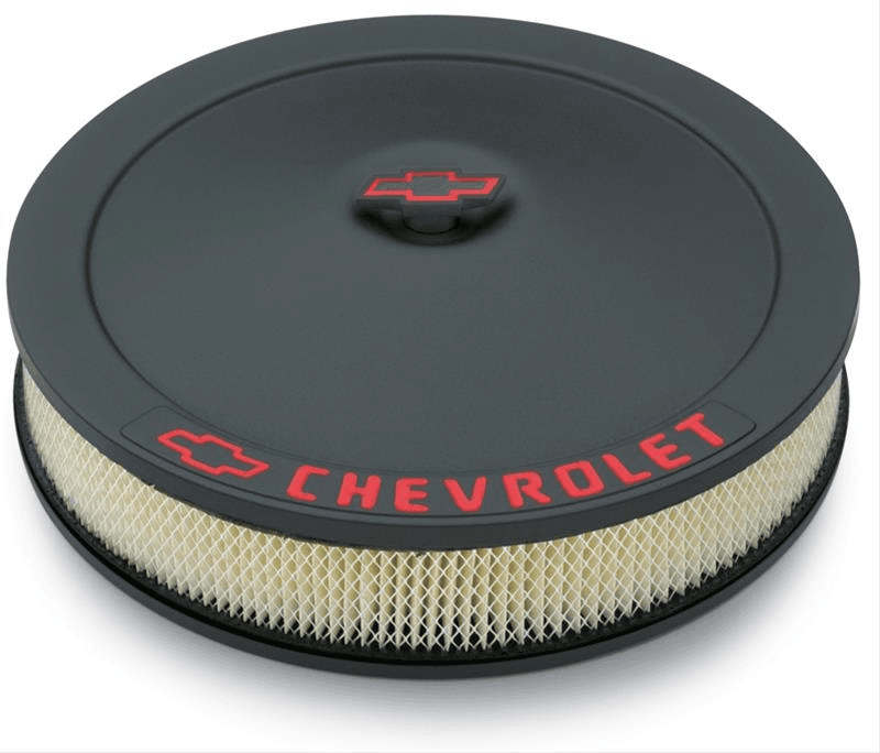 Luftfiltergehäuse schwarz mit Chevy Logo Luftfiltergehäuse schwarz mit Chevy Logo