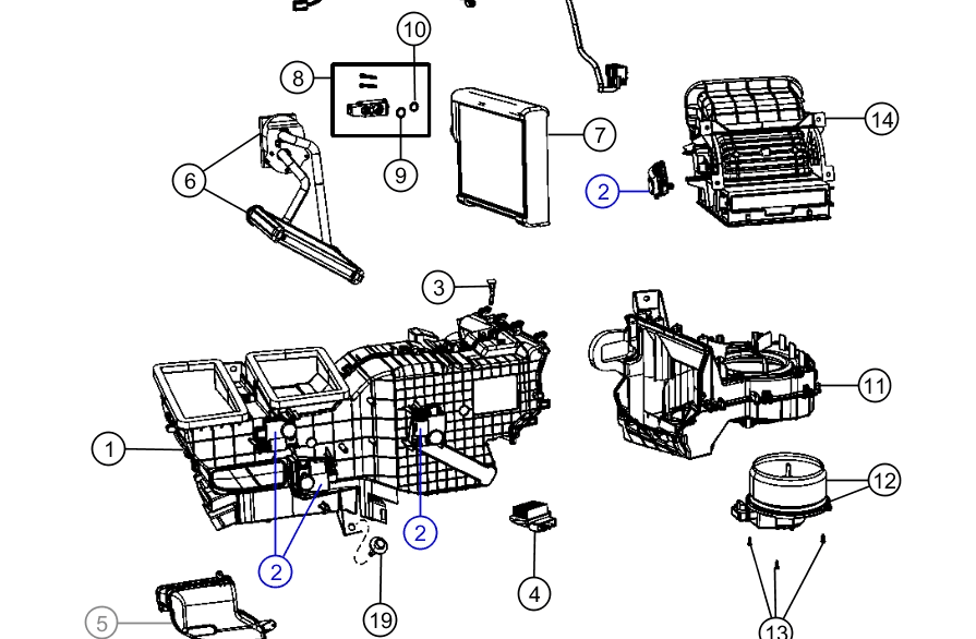 Stellmotor Heizungsklappe Dodge Ram