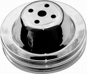 Riemenscheibe Wasserpumpe Chrom 2-fach Small Block kurz Riemenscheibe Wasserpumpe Chrom 2-fach Small Block kurz