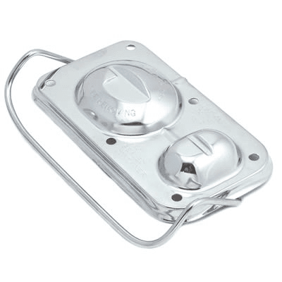 Hauptbremszylinderdeckel Chrom 76.2mm x 143mm
