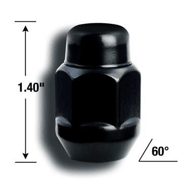 Radmutter 1/2-20 schwarz Radmutter 1/2-20 schwarz