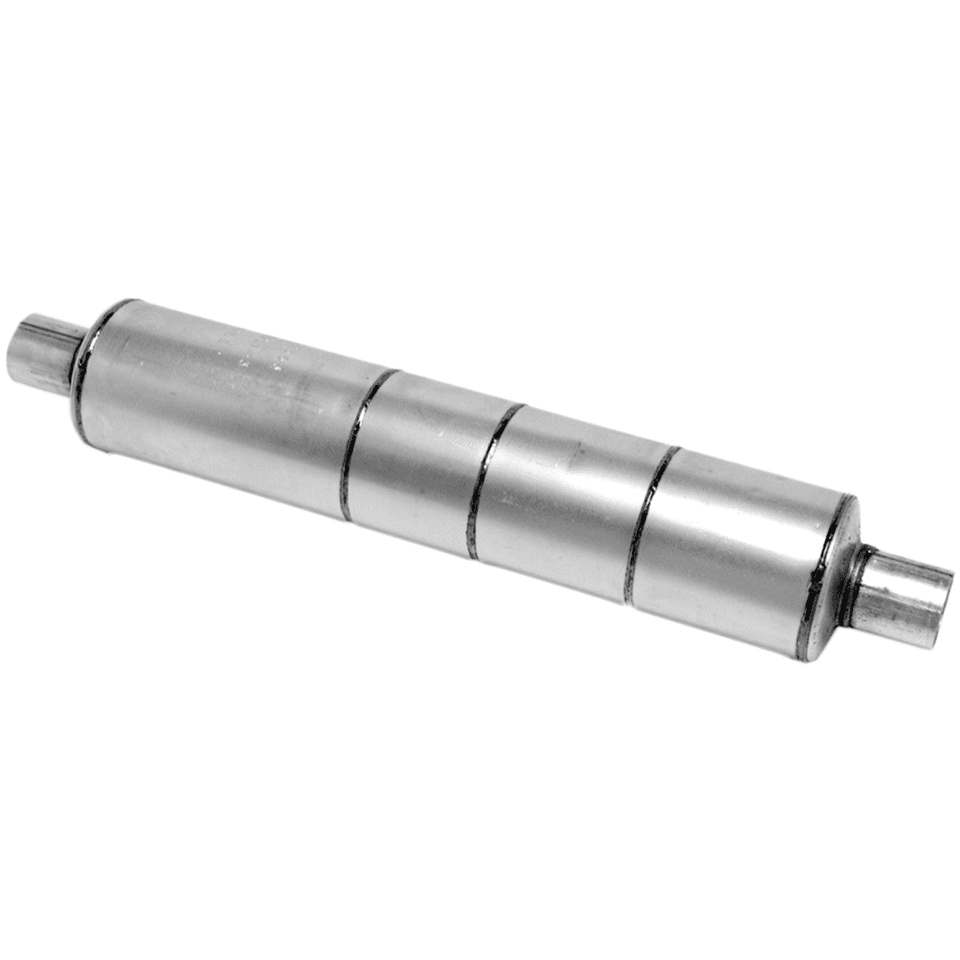 Auspufftopf rund 2.50in. Anschlüsse