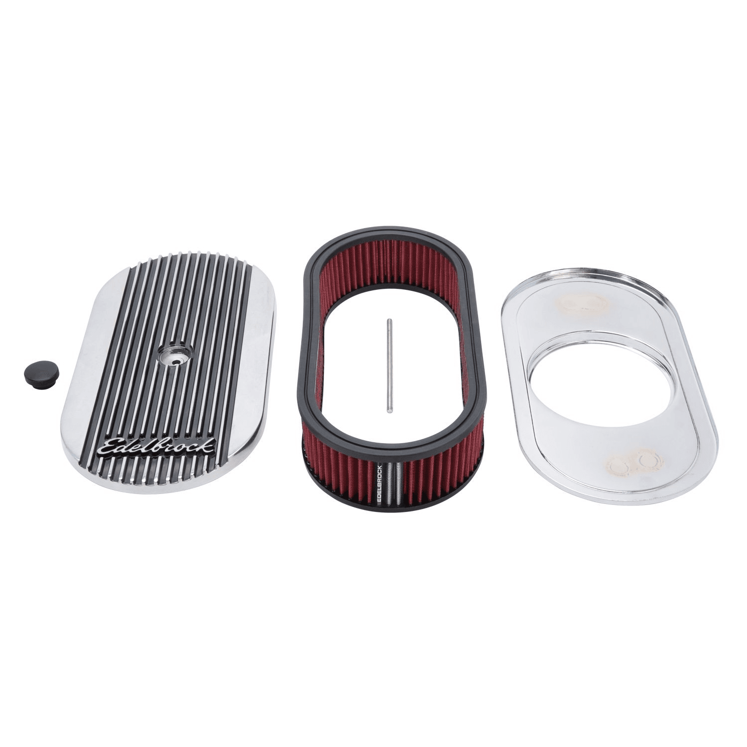 Luftfilter Oval Aluminium poliert Luftfilter Oval Aluminium poliert